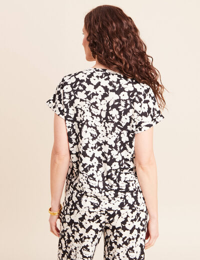 T-shirt manches courtes noir femme
