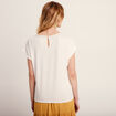 T-shirt manches courtes ecru femme