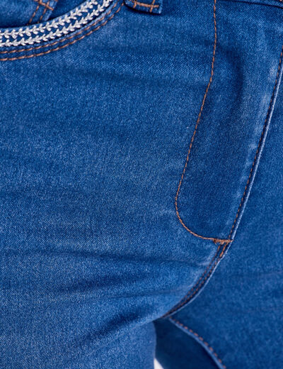 Jean ajusté 7/8ème denim double stone femme