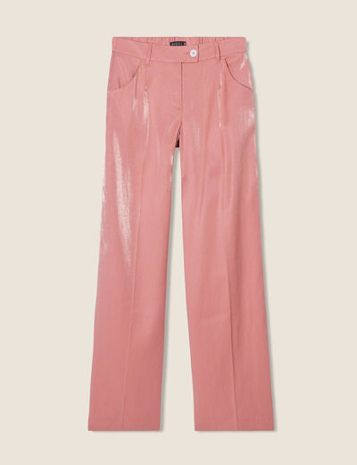 Pantalon flou irisé terracotta femme