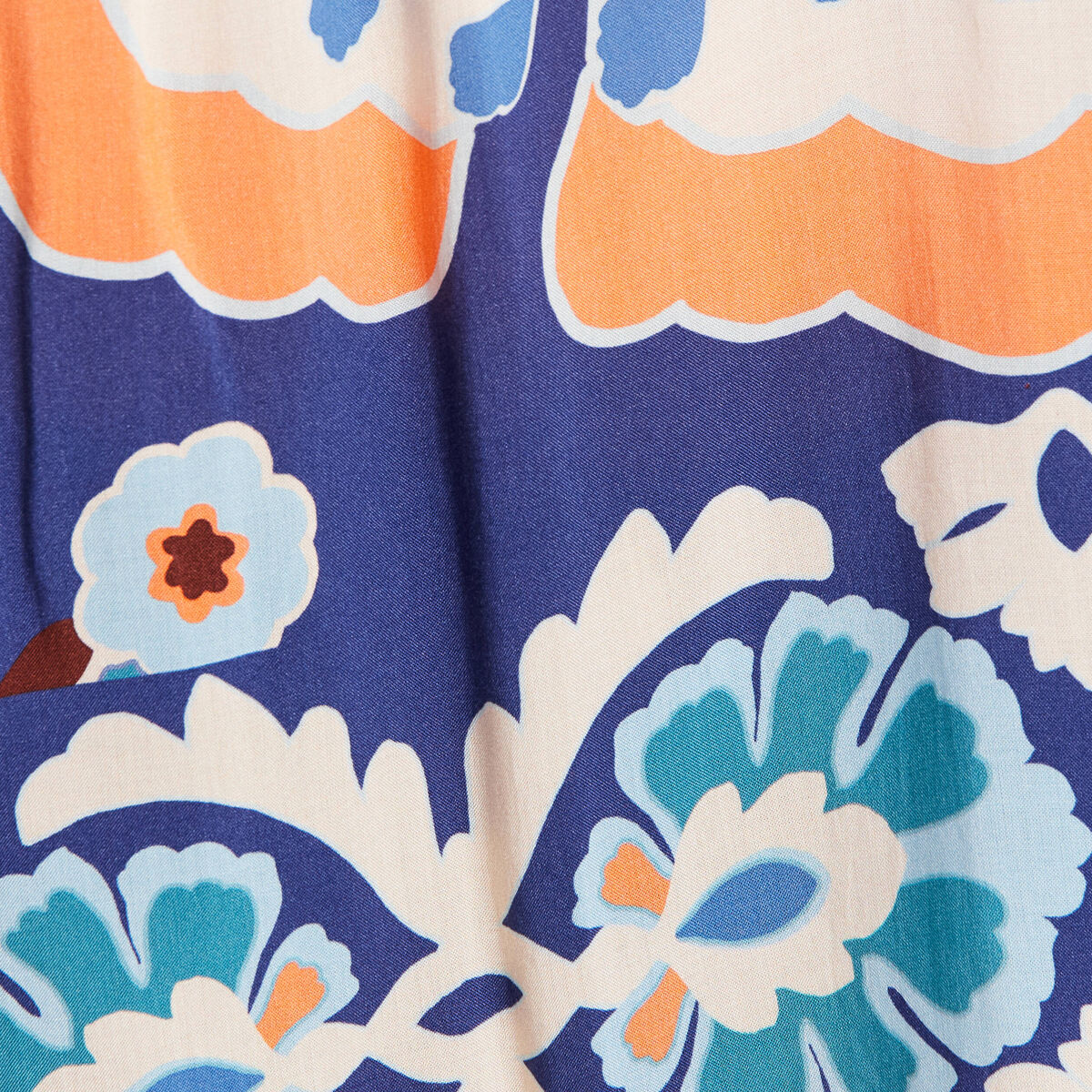 Blouse manches courtes bleu femme