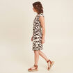 Robe ajustée courte marron femme