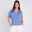 T-shirt à manches courtes bleu foncé femme