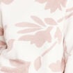 Pull col rond manches longues beige femme