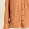 Surchemise manches longues camel femme