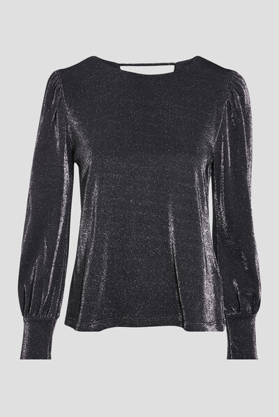 T-shirt manches longues noir femme