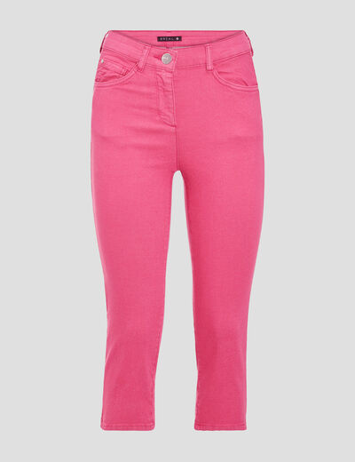 Pantacourt magique Le L&eacute;ger coupe droite rose framboise femme