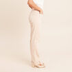 Pantalon coupe mom long ivoire femme