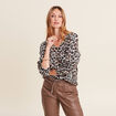 Pull manches longues bleu gris femme