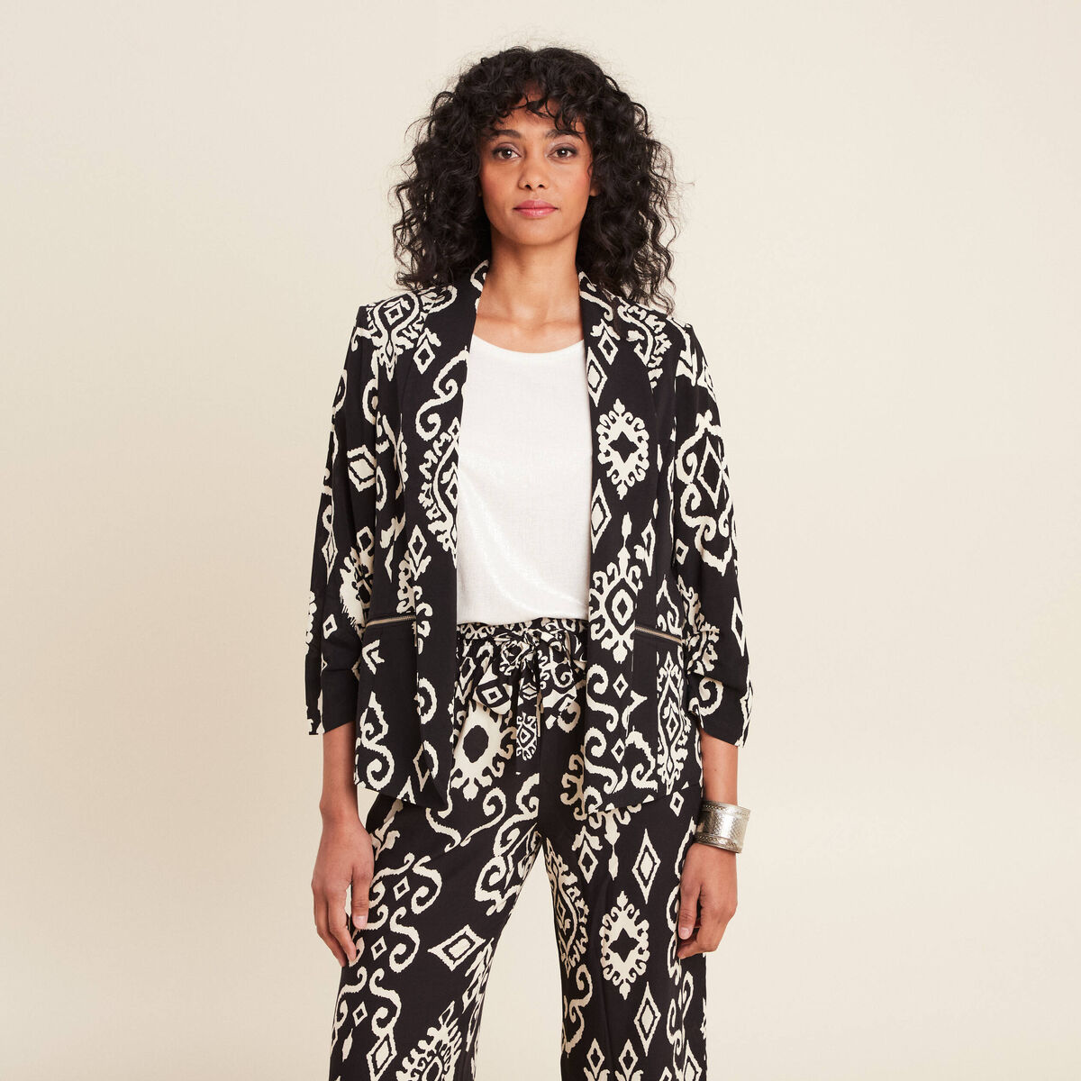 Veste esprit tailleur noir femme