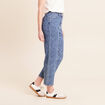 Jean droit 7/8&egrave;me taille bascul&eacute;e denim stone femme