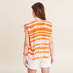 Blouse sans manches orange femme