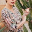 Blouse manches 3/4 creme femme