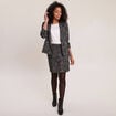 Veste tailleur manches 3/4 noir femme