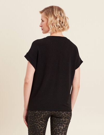 T-shirt manches courtes noir femme