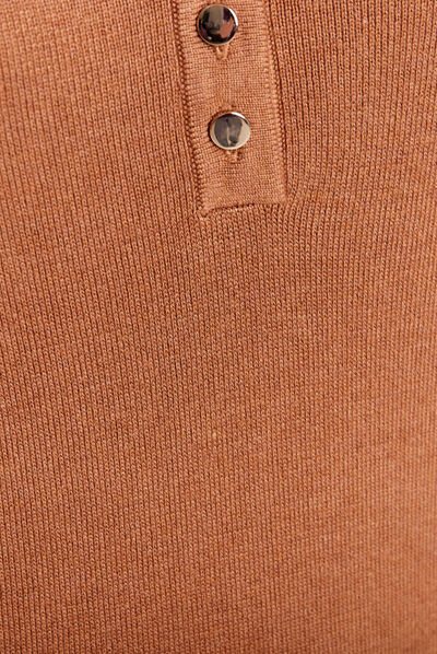 Pull manches longues camel femme