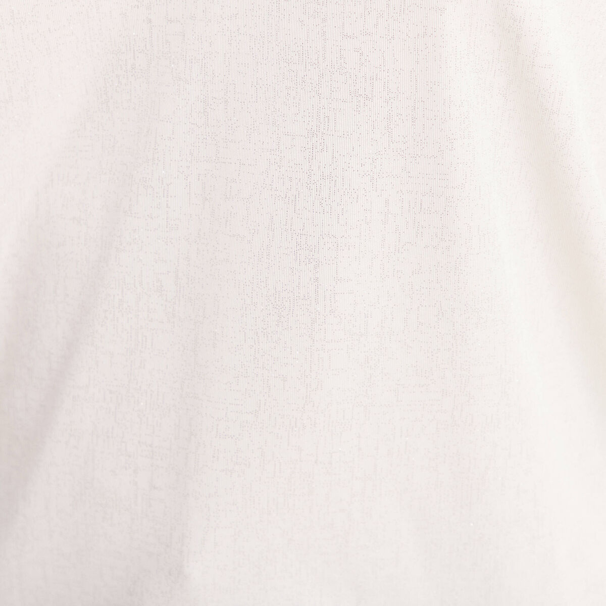 T-shirt col v manches courtes brillant ecru femme