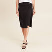 Jupe droite longueur genou noir femme
