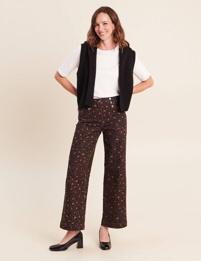 Gilet sans manches &agrave; capuche noir femme