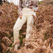Pantalon ajusté 7/8ème jaune clair femme