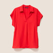 Blouse manches courtes rouge femme