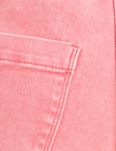 Pantacourt coupe mom rose vif femme