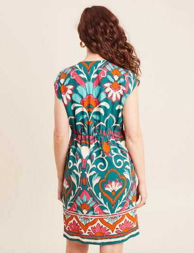 Robe portefeuille rose femme