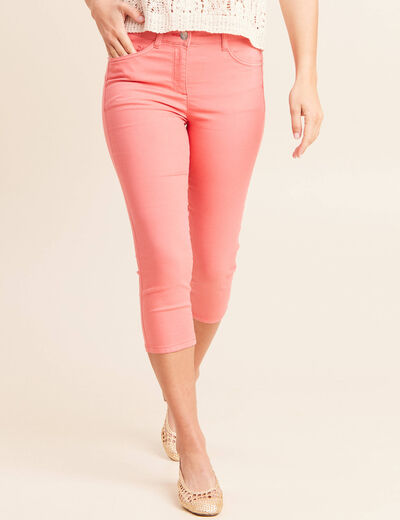 Pantacourt magique Le L&eacute;ger coupe droite rose vif femme
