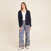 Gilet manches longues bleu marine femme