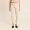 Pantalon paperbag 7/8ème beige femme