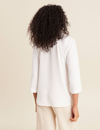Blouse manches 3/4 ecru femme