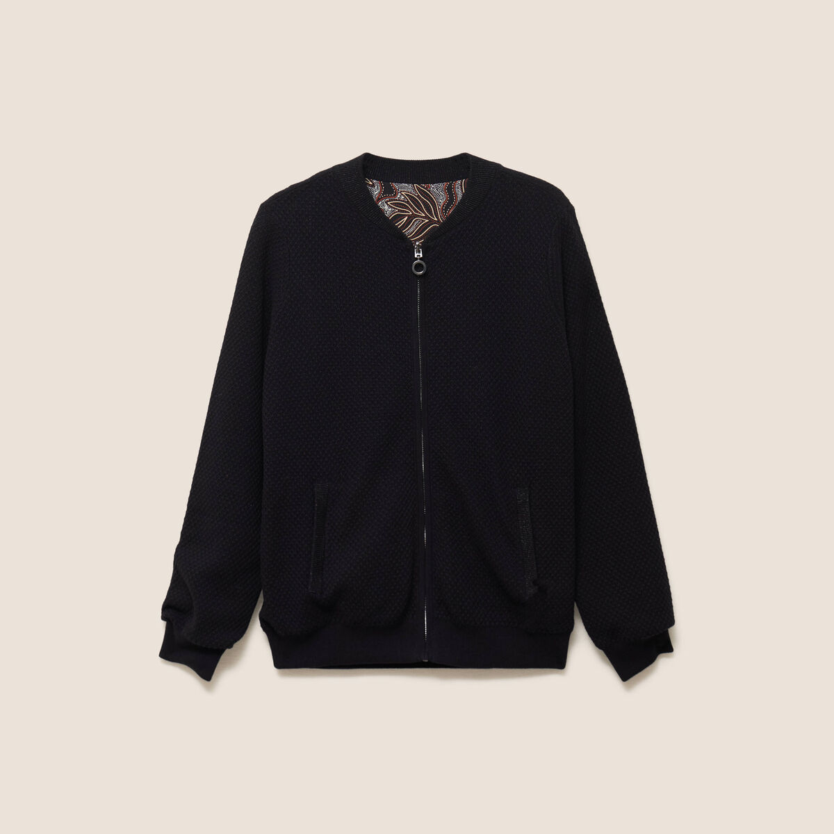 Gilet r&eacute;versible esprit bomber noir femme