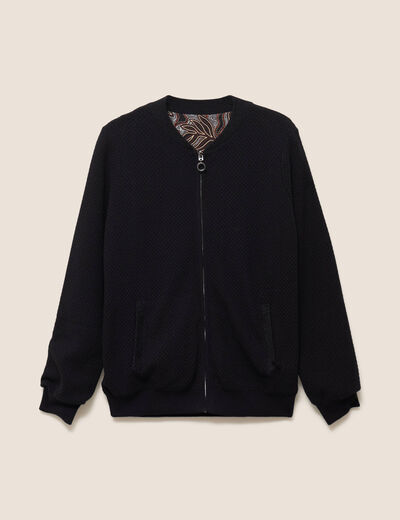 Gilet r&eacute;versible esprit bomber noir femme