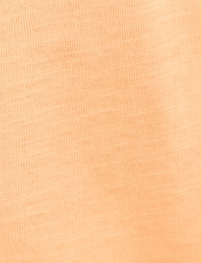 T-shirt manches courtes orange clair femme