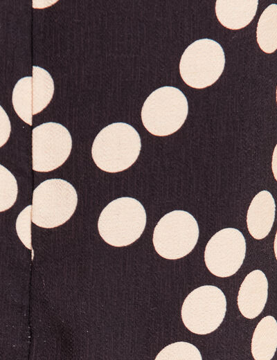 Robe chemise midi ceinturée noir femme