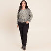 Pull col rond vert femme