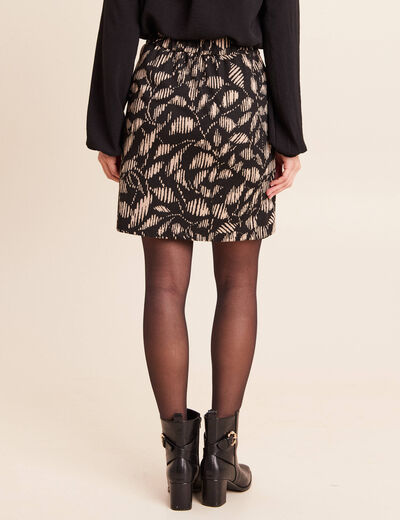 Jupe droite courte noir femme