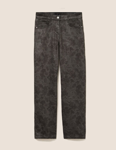 Pantalon taille bascul&eacute;e vert femme