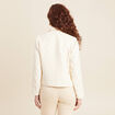 Blouson matelass&eacute; boutonn&eacute; ecru femme