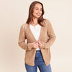 Gilet manches longues sable femme