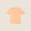 T-shirt manches courtes orange clair femme