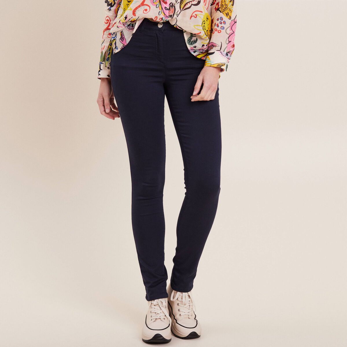 Pantalon magique Le L&eacute;ger coupe ajust&eacute;e bleu marine femme
