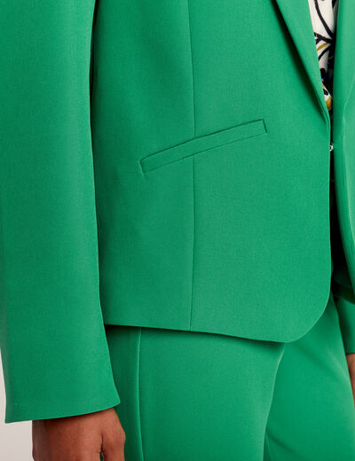 Veste city droite manches 3/4 vert femme
