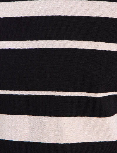 Pull col rond noir femme