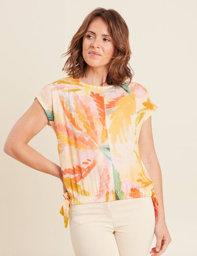 Top bas resserré multicolore femme
