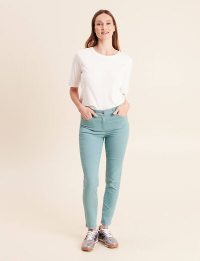 Pantalon magique Le L&eacute;ger coupe ajust&eacute;e bleu turquoise femme