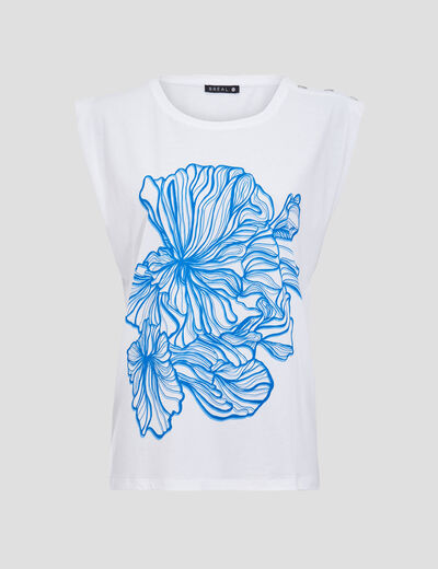 T-shirt manches courtes blanc femme