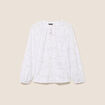 Blouse f&eacute;minine manches longues blanc femme