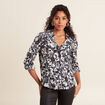 Chemise manches longues noir femme