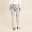 Jean ajust&eacute; taille bascul&eacute;e denim snow gris femme